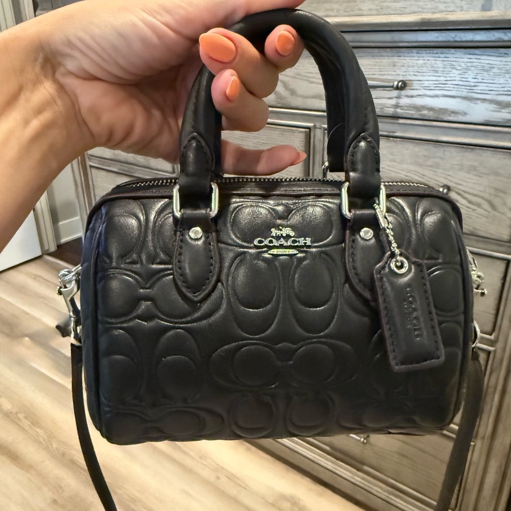 Used once Coach mini Rowan signature crossbody